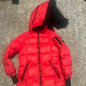Diesel Girls Coat Sz 7/8 faux fur lined Like New